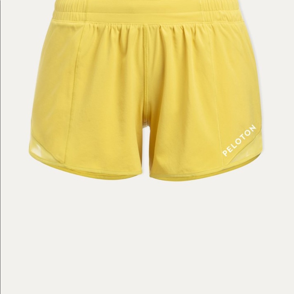 yellow lululemon peloton shorts never worn